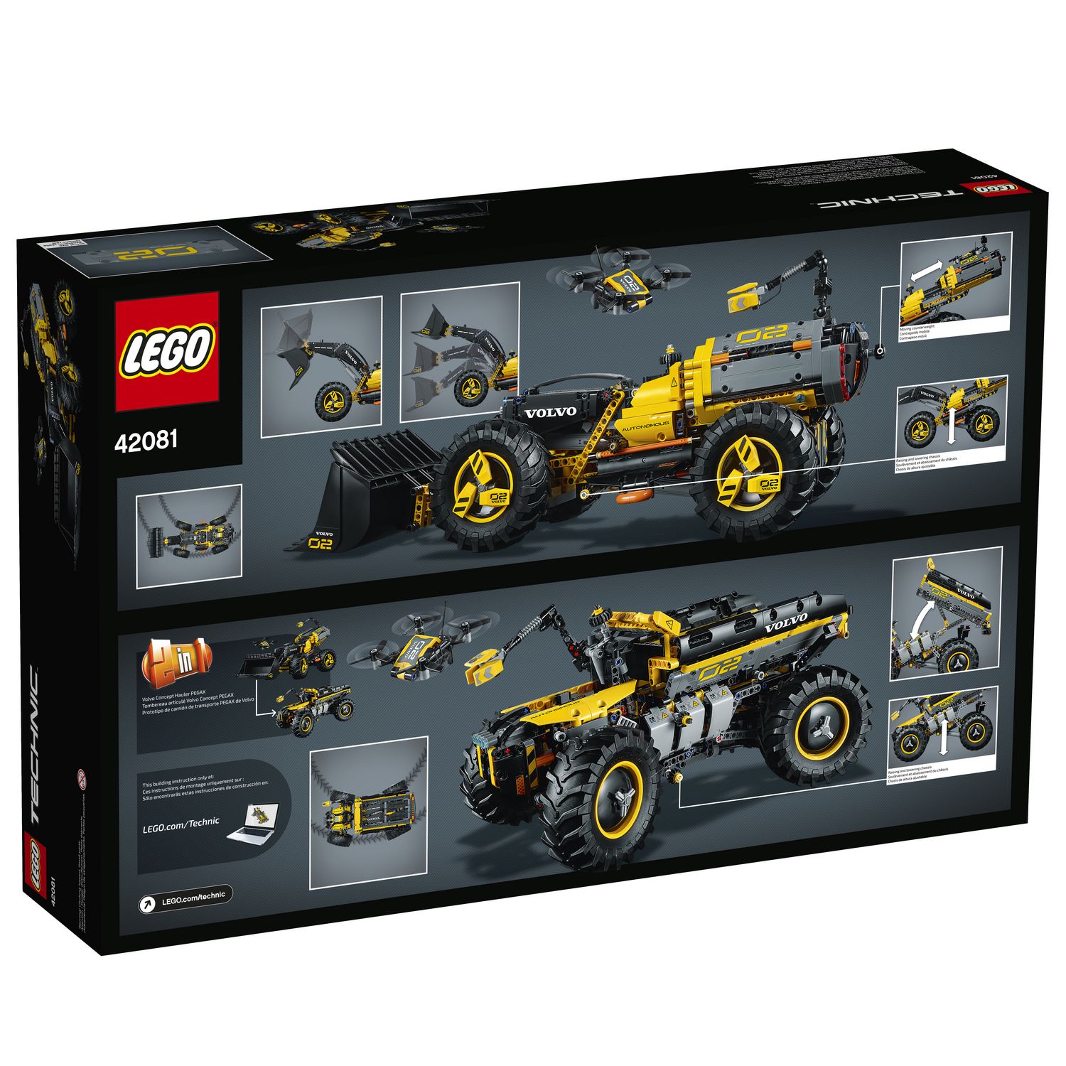 LEGO Technic Volvo Concept Wheel Loader ZEUX 42081 Building Kit (1167 Piece)