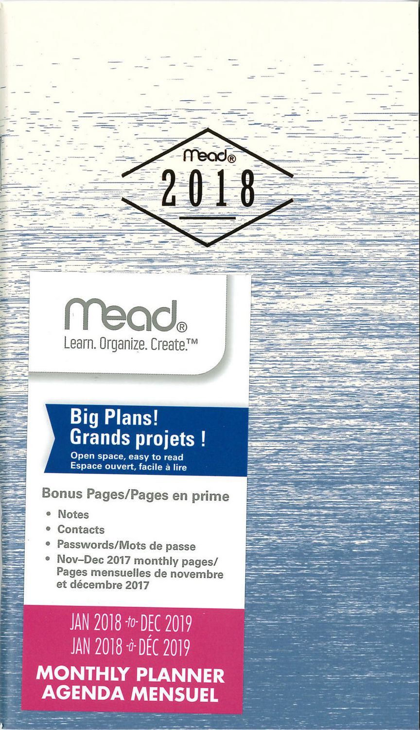 MEAD® Ombre 2 Year Pocket Planner 35/8" X 61/16", 18 Asst'd Walmart