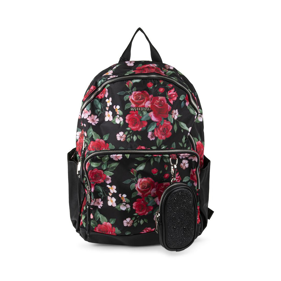 Floral 80s style Dark Fashion Mini Backpack Purse Bag – Rakeli