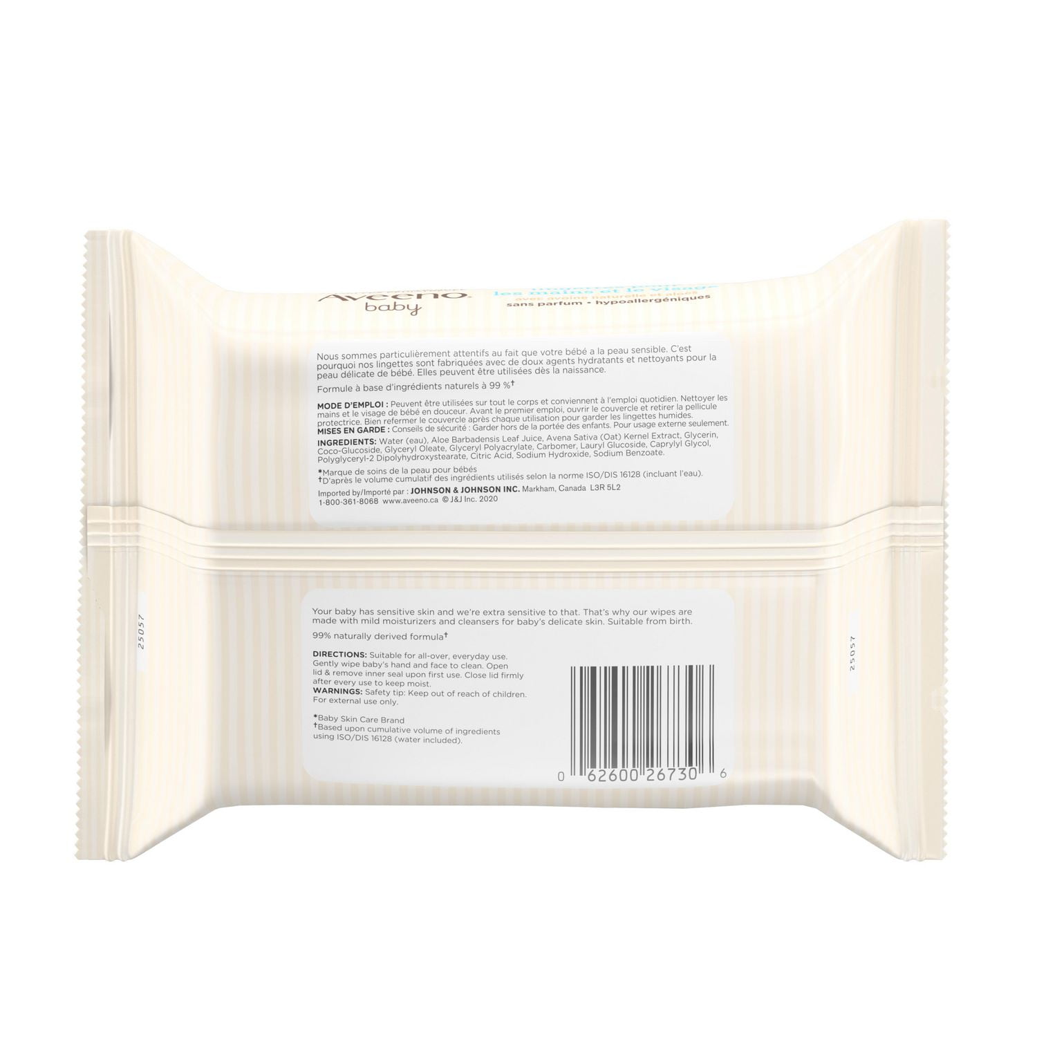 aveeno baby hand and face wipes