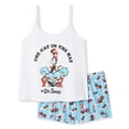 thumbnail image 3 of Dr. Seuss Women's Two Piece Cat in the Hat Pajama Set, 3 of 3