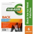 thumbnail image 1 of Rub A535 Back Ice to Heat Pain Relief Medicated Patches - Dual Action, Flexible and Greaseless, 8 Hours of Targeted Pain Relief for Back, 4 Patches, 1 of 6