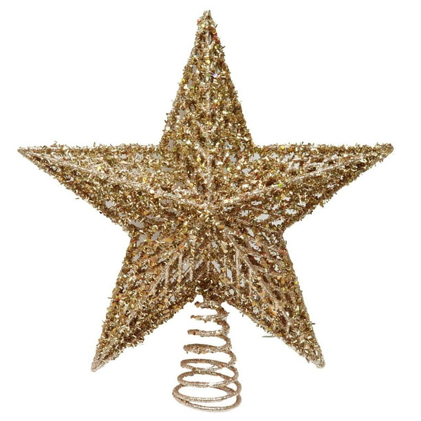 Holiday Time Gold Glitter Wire Star Christmas Tree Topper - Walmart.ca