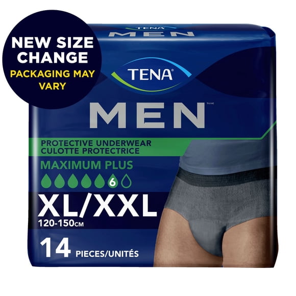 TENA Incontinence Underwear for MEN, Protective, XL/XXL 14 Count