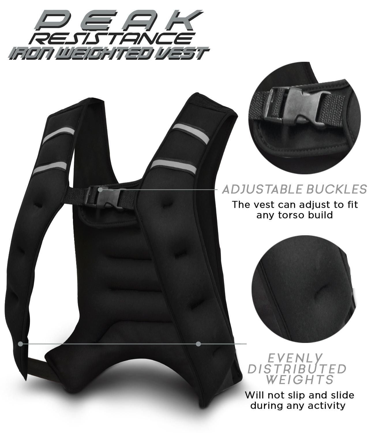 Peak resistance iron weighted vest sale