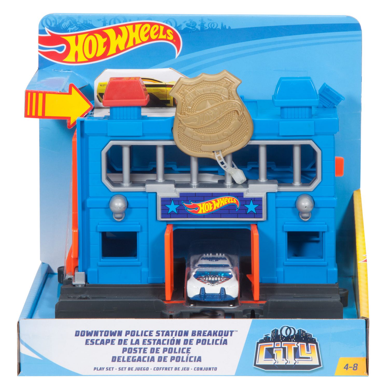 Hot Wheels City Downtown Police Station Breakout New 