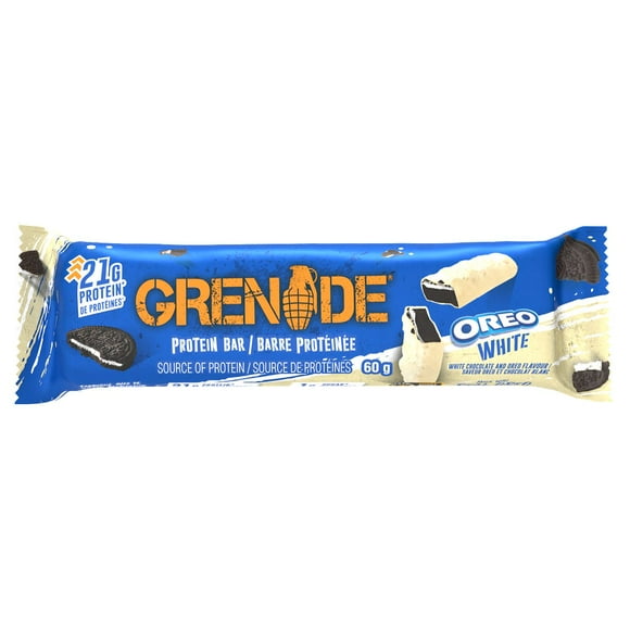 Grenade Barre Proteinée Oreo Blanc, 60g barre 60g Barre