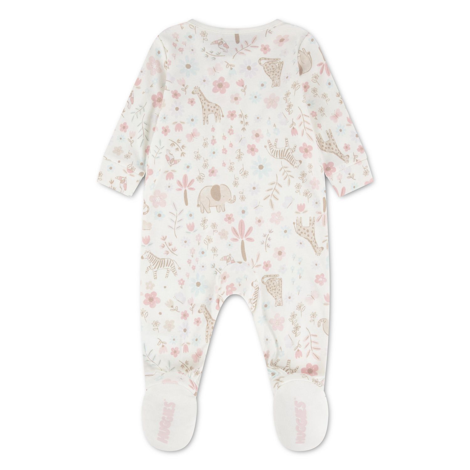 Grenouillère à pieds Huggies pour bébé fille en coton biologique