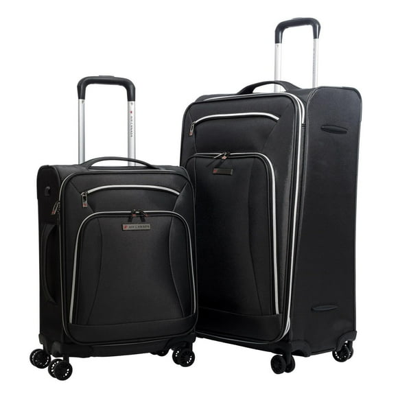 2 Piece Softside Luggage Set, Suitcase Set: 28 Inch Large Checked Luggage and Carry On Suitcase, Spinner Suitcases with wheels