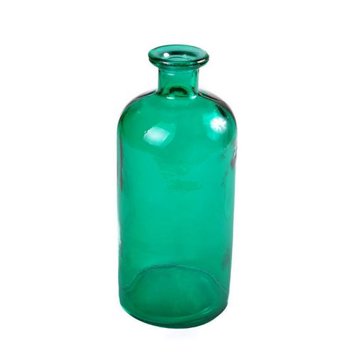 Petite bouteille de verre vert 