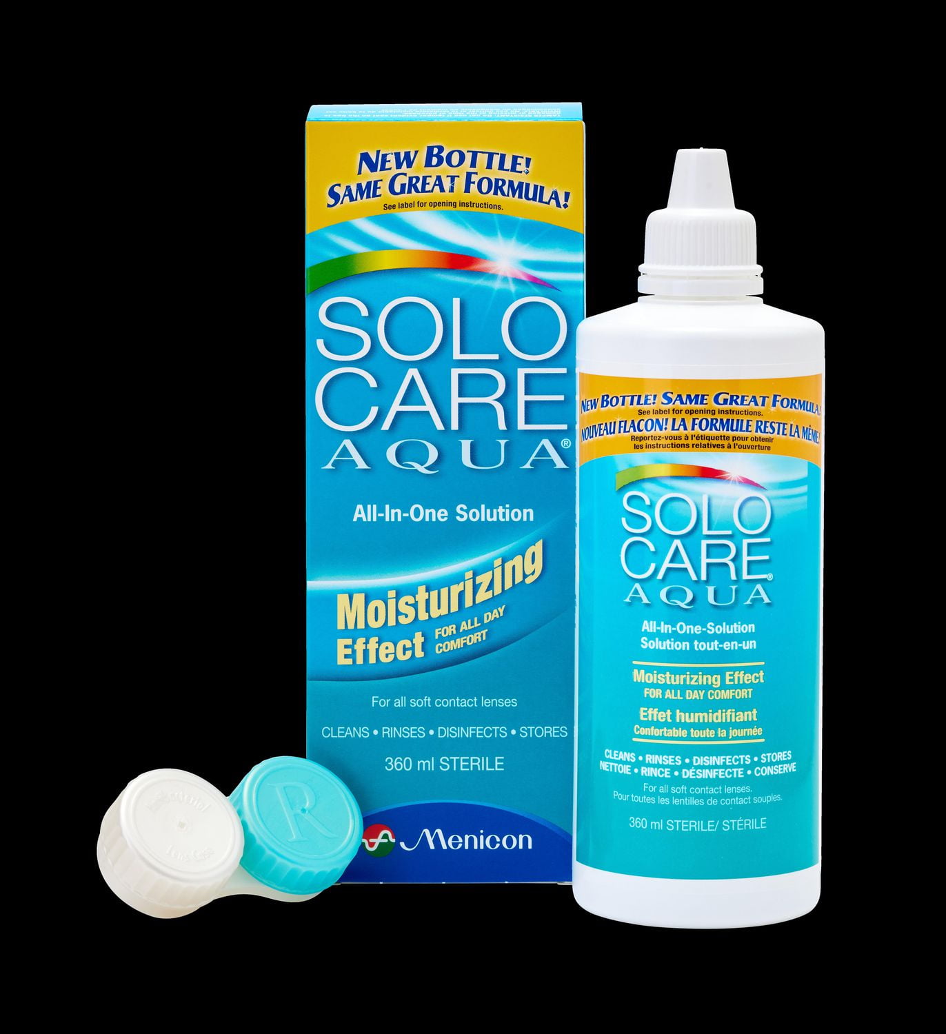 Solocare Aqua All-in-One Soft Contact Lenses Solution 360ML, All-In-One Solution