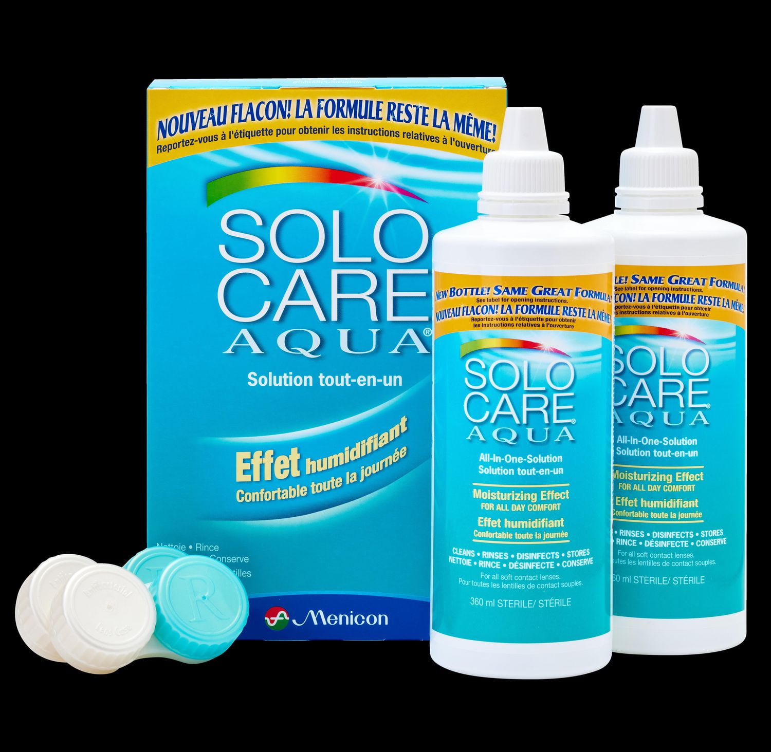 Solocare Aqua All-in-One Soft Contact Lenses Solution 2X360 Twin Pack, All-In-One Solution