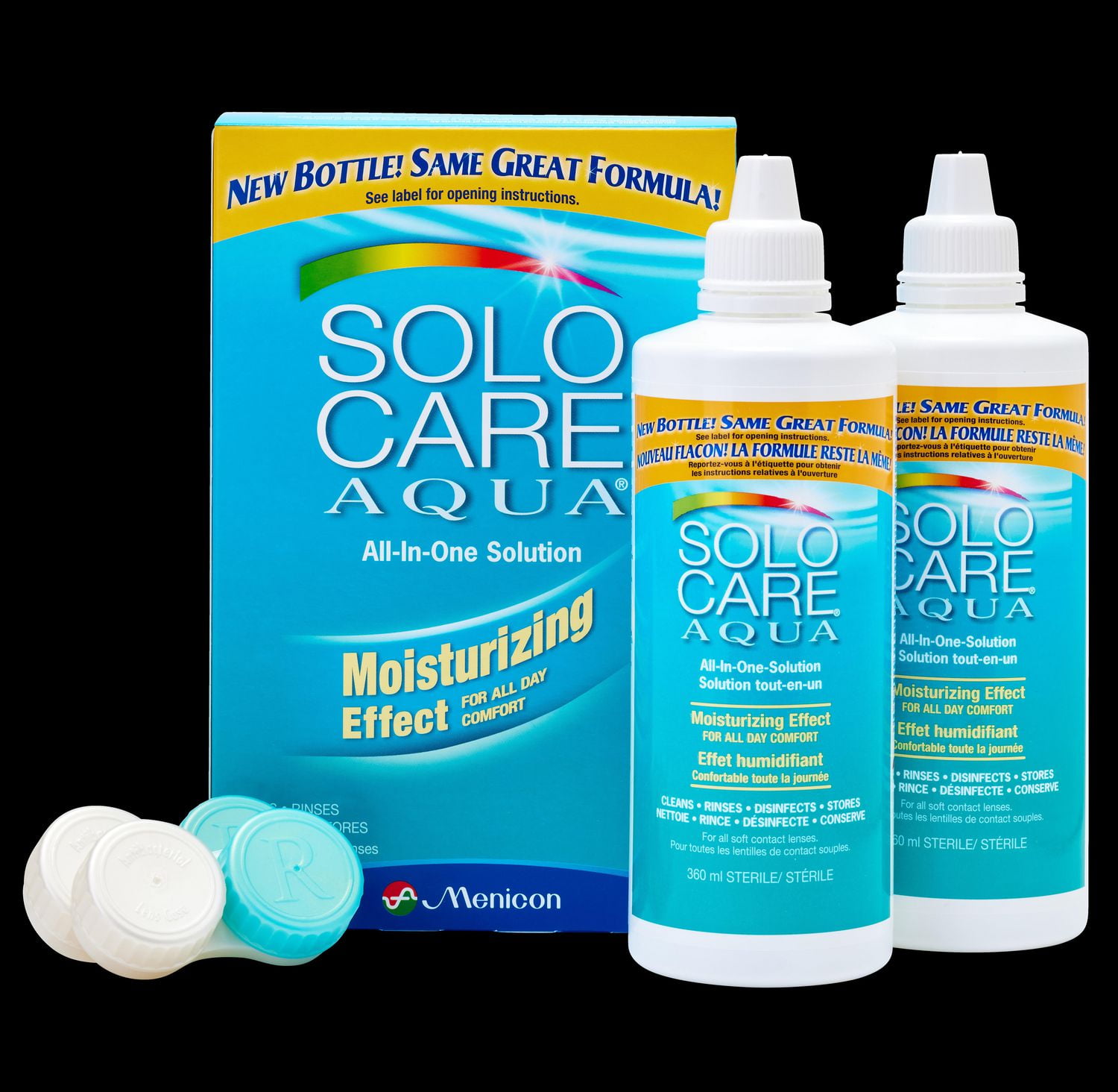 Solocare Aqua All-in-One Soft Contact Lenses Solution 2X360 Twin Pack, All-In-One Solution