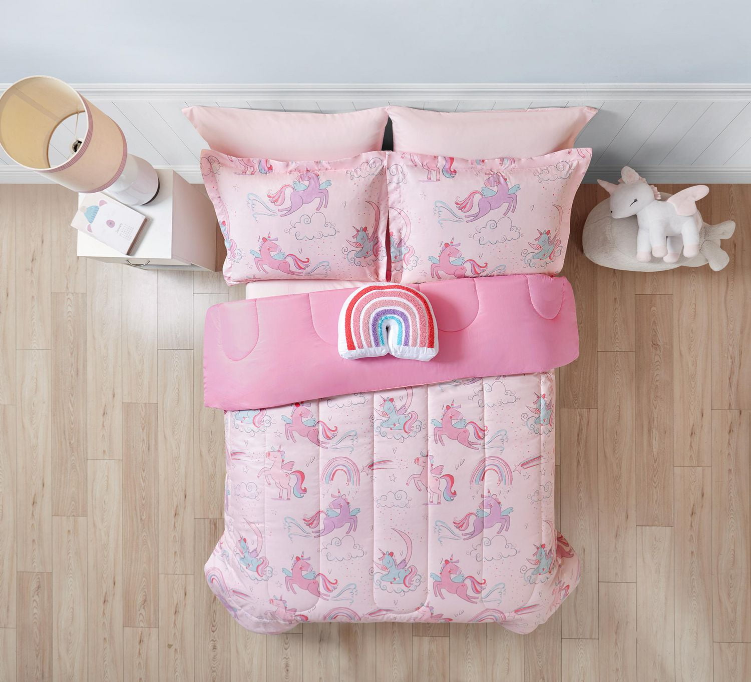 Queen size unicorn bed in a bag best sale