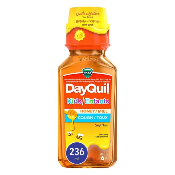 Vicks DayQuil Kids Honey Cough Medicine, Honey Flavour, Relieves Cough