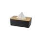Mainstays Boîte à papier-mouchoir<br>en bambou  black Mainstays Boîte à papier-mouchoir<br>en bambou black  PP+bamboo cover – image 1 sur 5