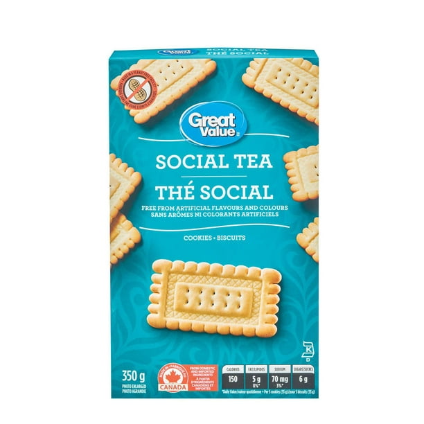Biscuits thé social de Great Value 350 g