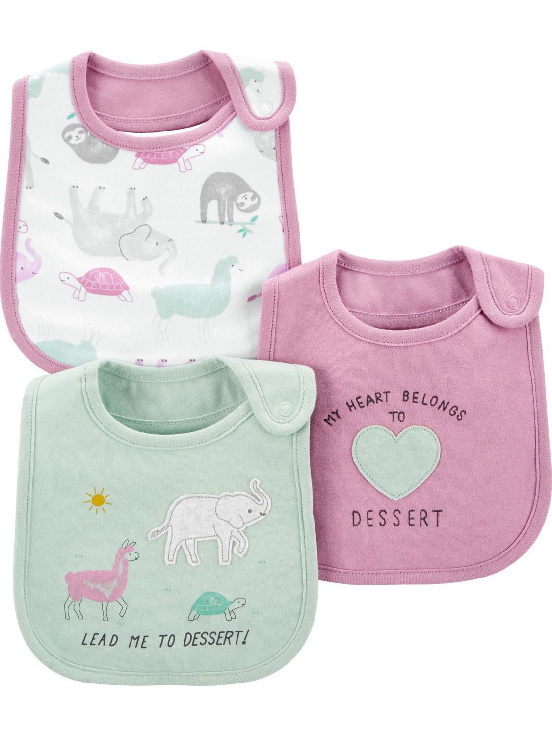 Child of Mine made by Carter's Girls 3Pack Bibs Ellie Walmart Canada