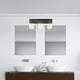 Globe Electric Williamsburg 3-Light Metal Vanity Light, Matte Black, Faux Wood Accent, Clear Glass Shades, 51708 - image 2 of 9