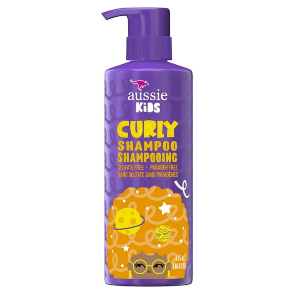 Aussie Kids Curly Sulfate Free Shampoo for Kids, 16 fl oz/475 mL