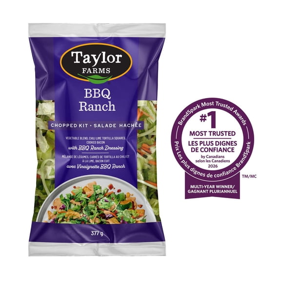 Kit de salade hachée BBQ Ranch Taylor Farms 377 g