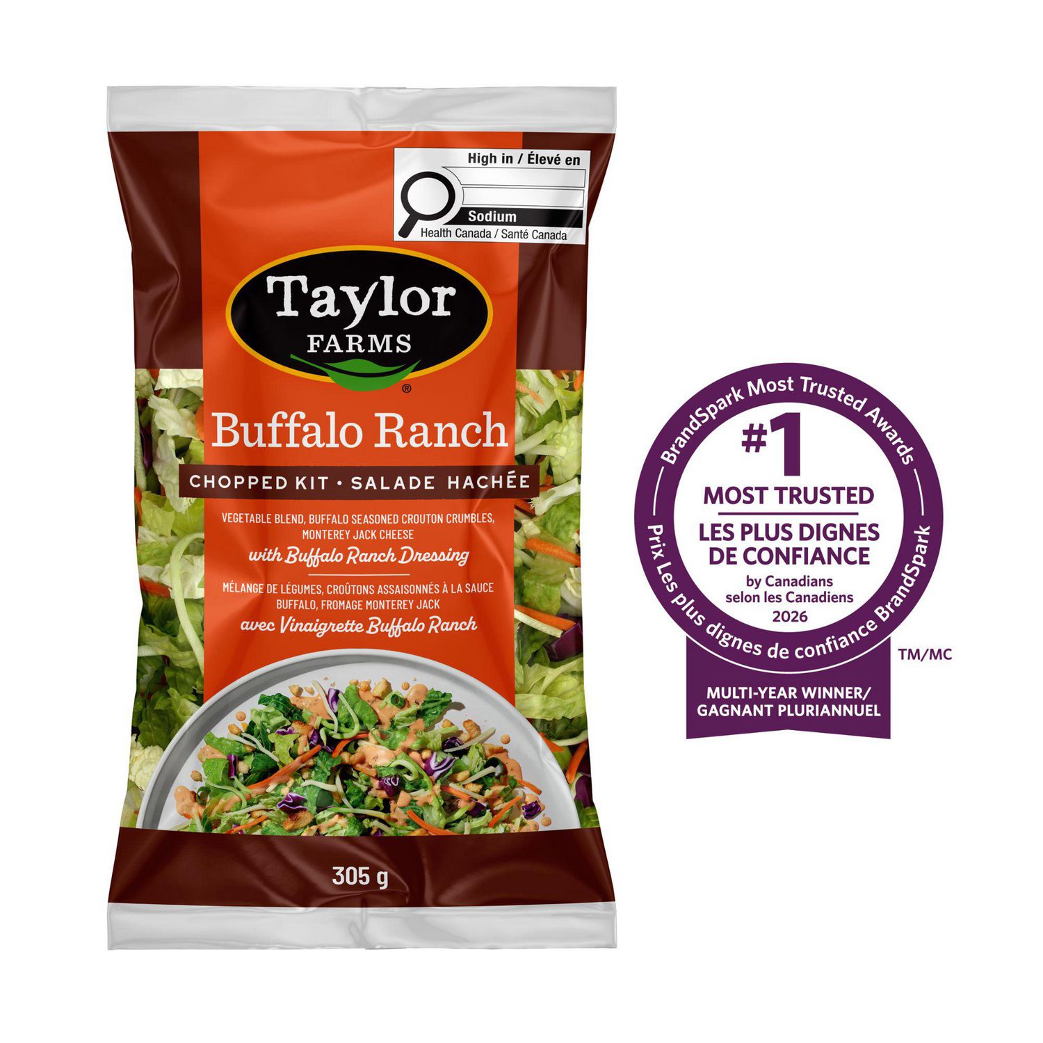 Taylor Farms Buffalo Ranch Chopped Salad Kit, 383 g