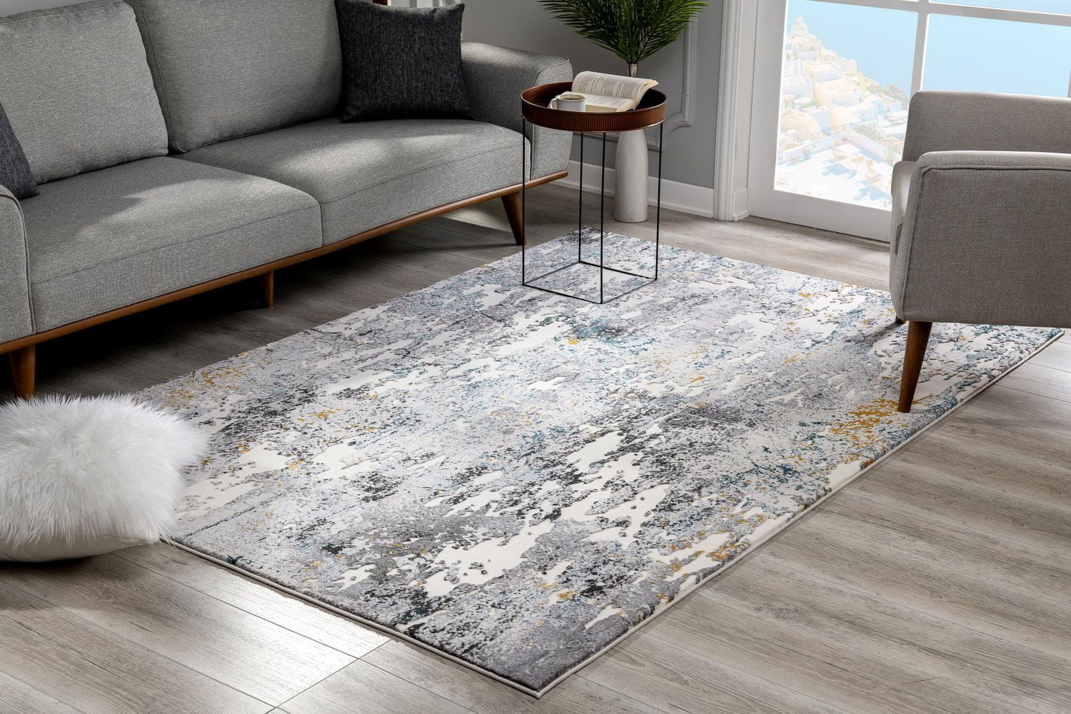 Rug Branch Oasis Collection Tapis décoratif abstrait moderne