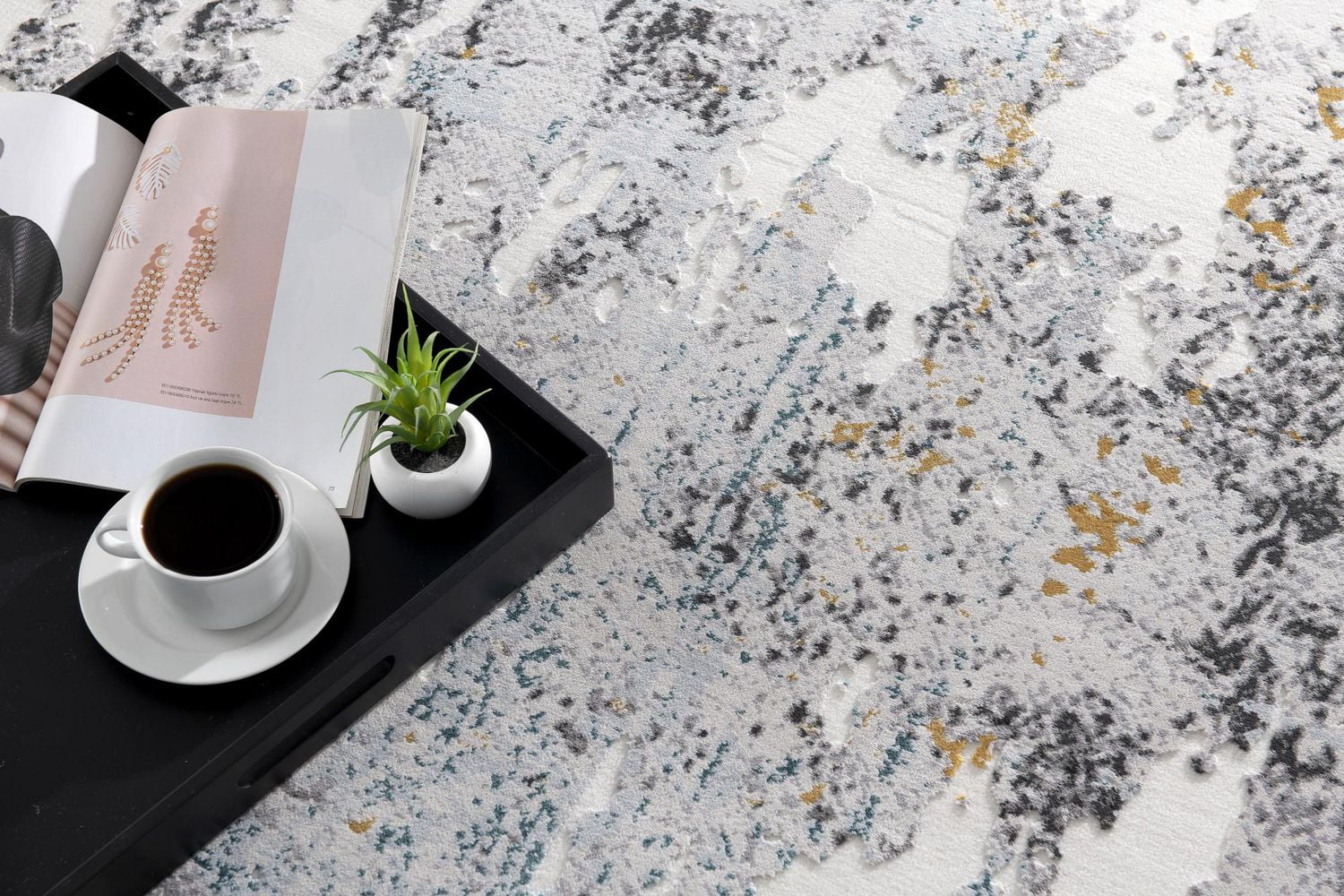 Rug Branch Oasis Collection Tapis décoratif abstrait moderne