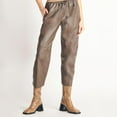 thumbnail image 1 of Devoted Pantalon de jogging en faux cuir à ourlet droit, 1 of 2