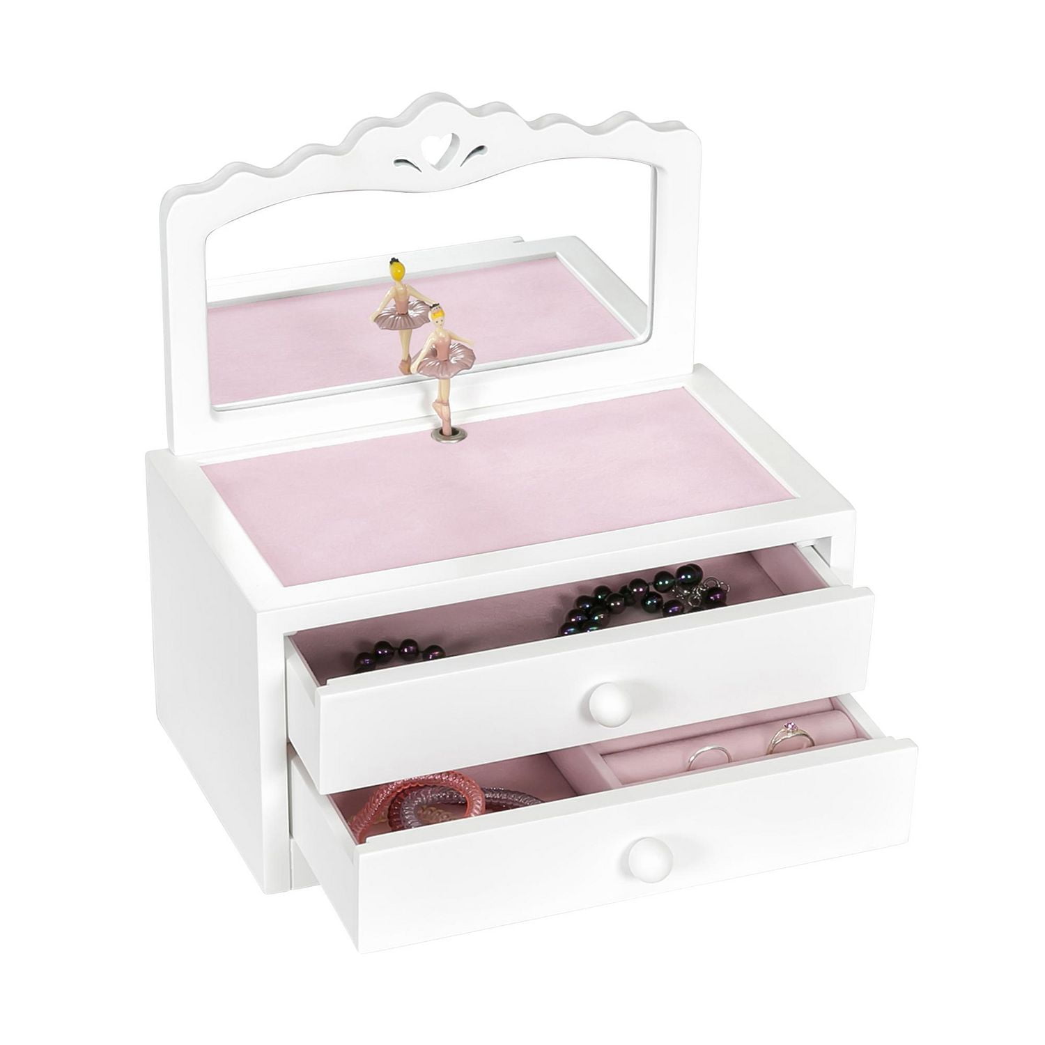 Mele and Co Kelby White Musical Ballerina Jewellery Box