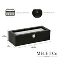 thumbnail image 5 of Mele and Co Tate Java Finish Glass Top Wooded Watch Box, 5 of 5