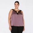 thumbnail image 1 of Devoted Women’s Plus size Lace Trim Satin Cami, 1 of 2