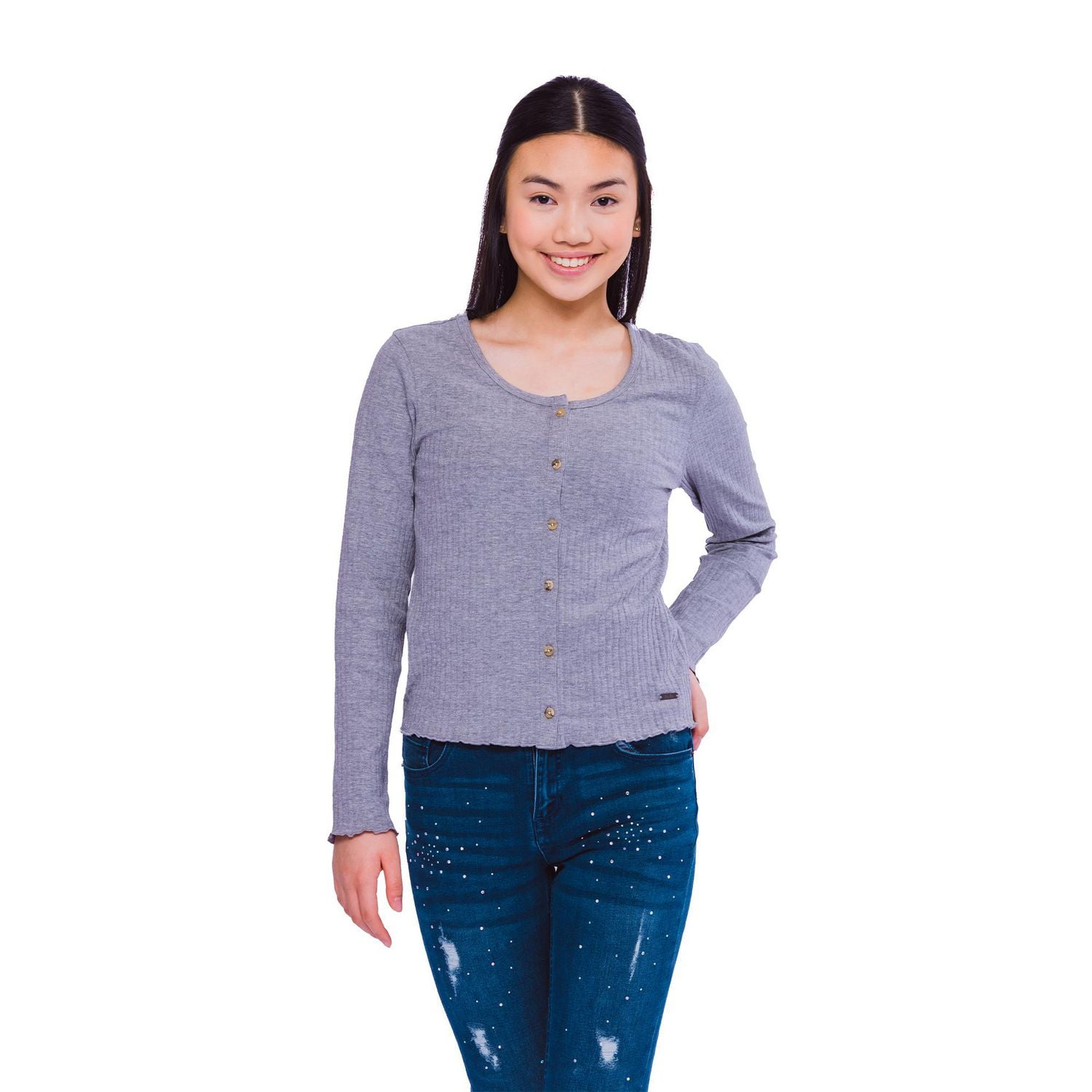 Girls Justice Rib Fashion Top