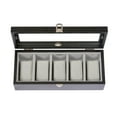 thumbnail image 4 of Mele and Co Tate Java Finish Glass Top Wooded Watch Box, 4 of 5
