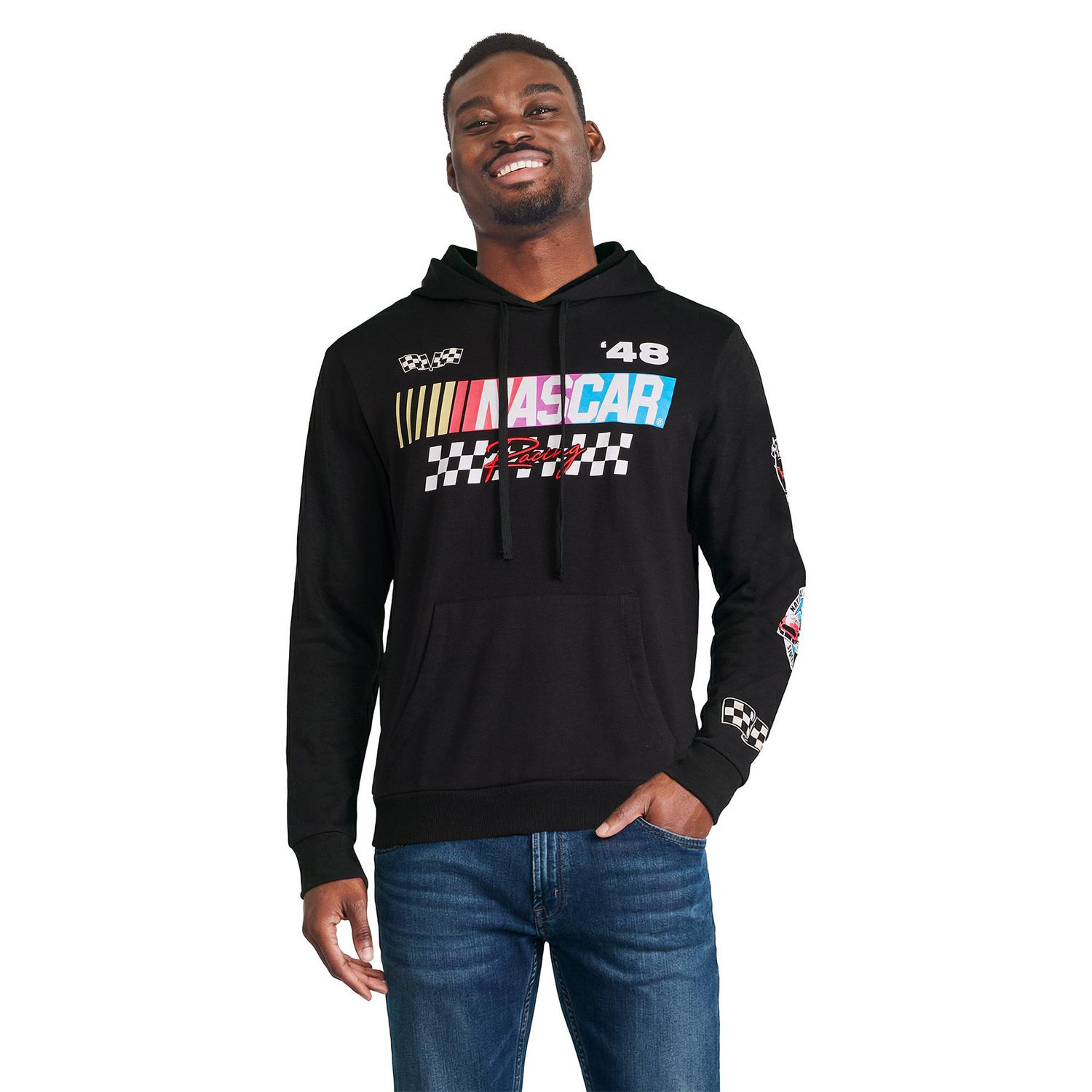Haut à capuchon à imprimé graphique NASCAR pour hommes