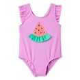 thumbnail image 1 of Maillot 1 pièce à imprimé graphique George pour bébés filles, 1 of 2