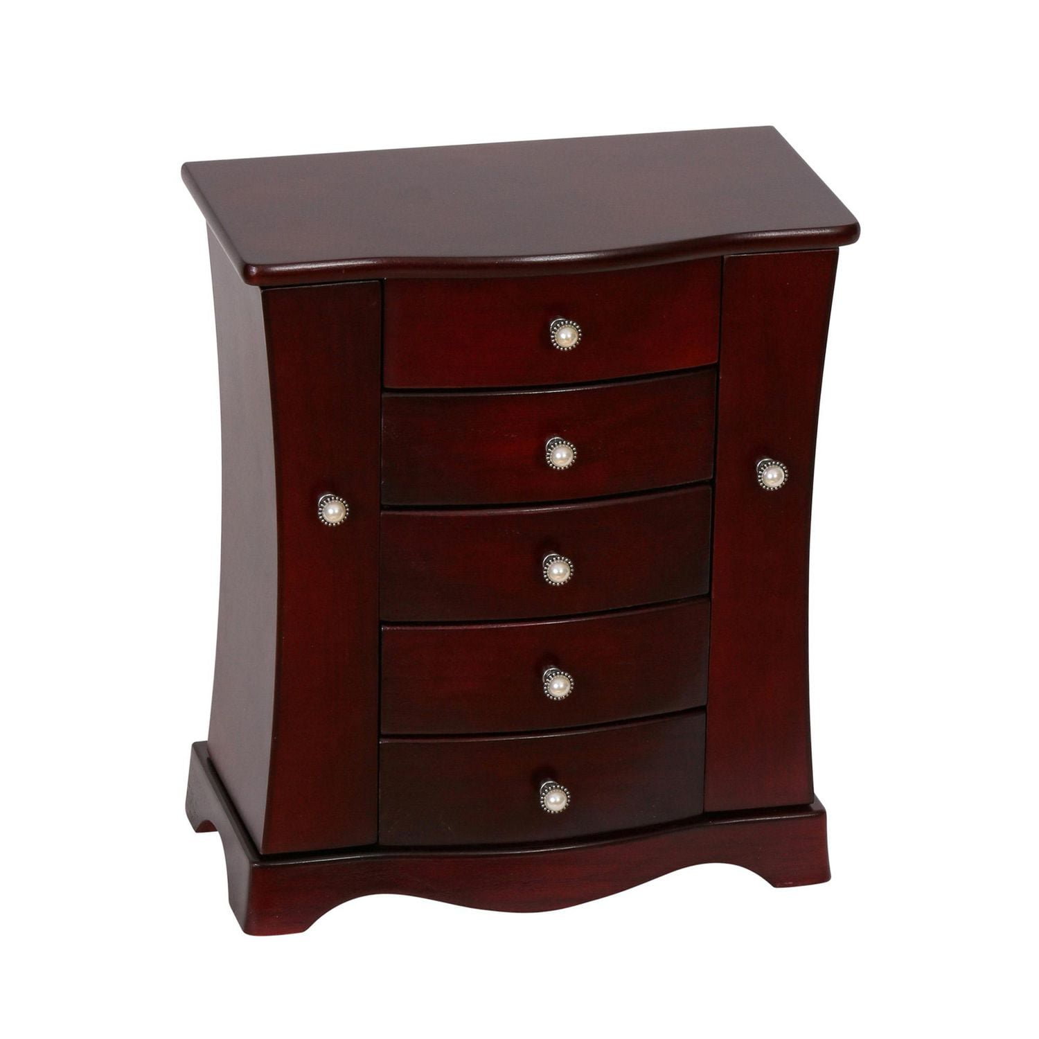 Mele and Co Bette Mahogany Finish Wooden Jewellery Box