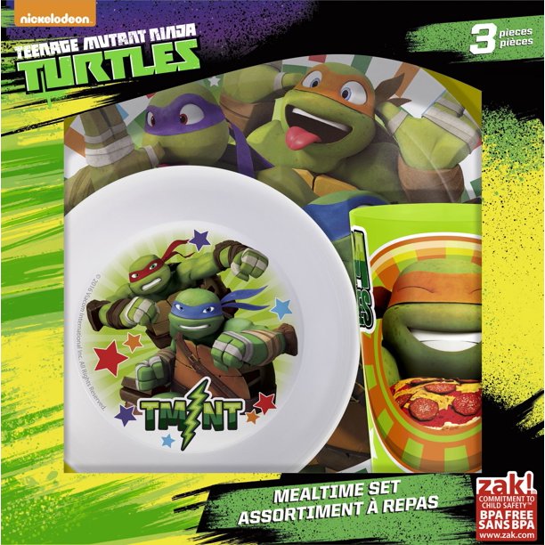 Ensemble de vaisselle de 3-pièces Les Tortues Ninja pour enfants