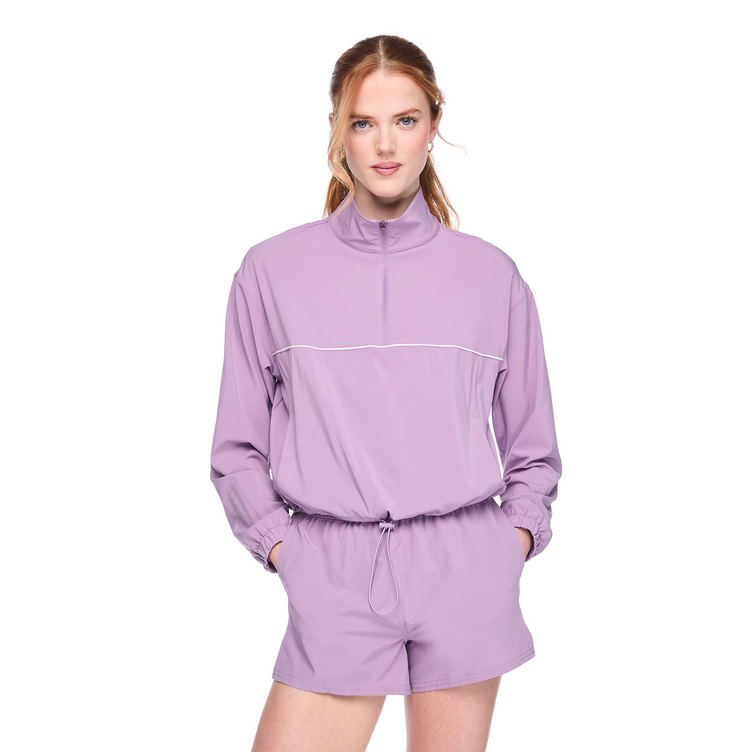 Anorak avec demi-fermeture éclair Athletic Works pour femmes