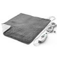 thumbnail image 1 of Pure Enrichment® PureRelief™ XXL (20" x 24") Electric Heating Pad for Back Pain and Cramps - 6 InstaHeat™ Settings, Machine Washable, Soft Microplush, 2-Hour Auto Shut-Off, & Storage Bag (Gray), 1 of 5