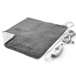 Pure Enrichment® PureRelief™ XXL (20" x 24") Plaque de chauffage électrique pour douleurs au dos et crampes - 6 InstaHeat™ Réglages, Lavable en machine, Microplush doux, 2-Hour Arrêt automatique, & Sac de rangement (Gray)