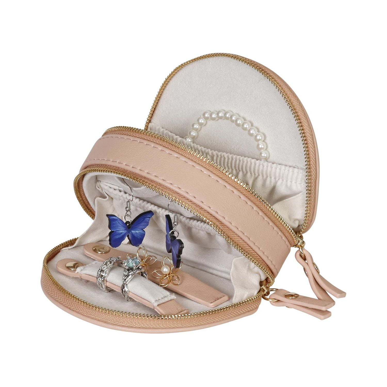 Mele and Co Duo Mini Black Travel Jewellery Case