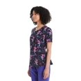 thumbnail image 2 of Trolls Keep It Happy Women’s V-Neck Print Scrub Top, 2 of 5