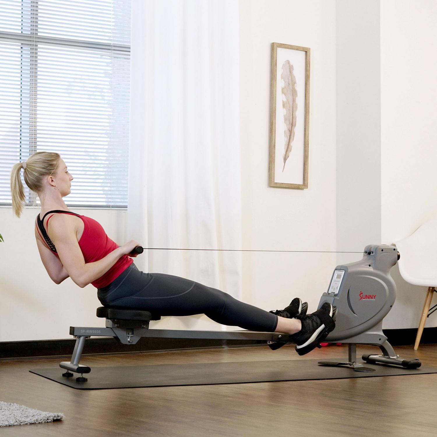 Sunny dual function magnetic rowing online machine