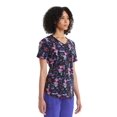 thumbnail image 3 of Trolls Keep It Happy Women’s V-Neck Print Scrub Top, 3 of 5