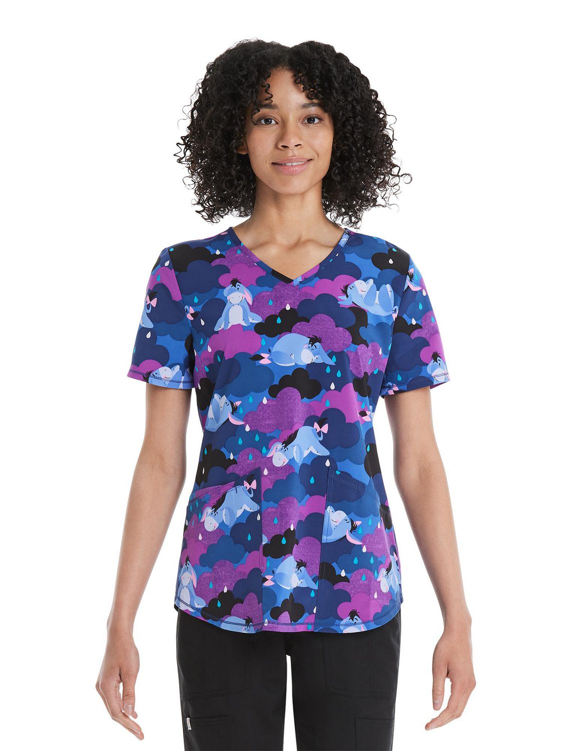 Disney Eeyore Rain Women's V-Neck Scrub Top - Walmart.ca