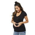 thumbnail image 4 of Paisley Sky Maternity Short Sleeve V-Neckline Tee, 4 of 6