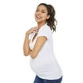 thumbnail image 4 of Paisley Sky Maternity Short Sleeve V-Neckline Tee, 4 of 6