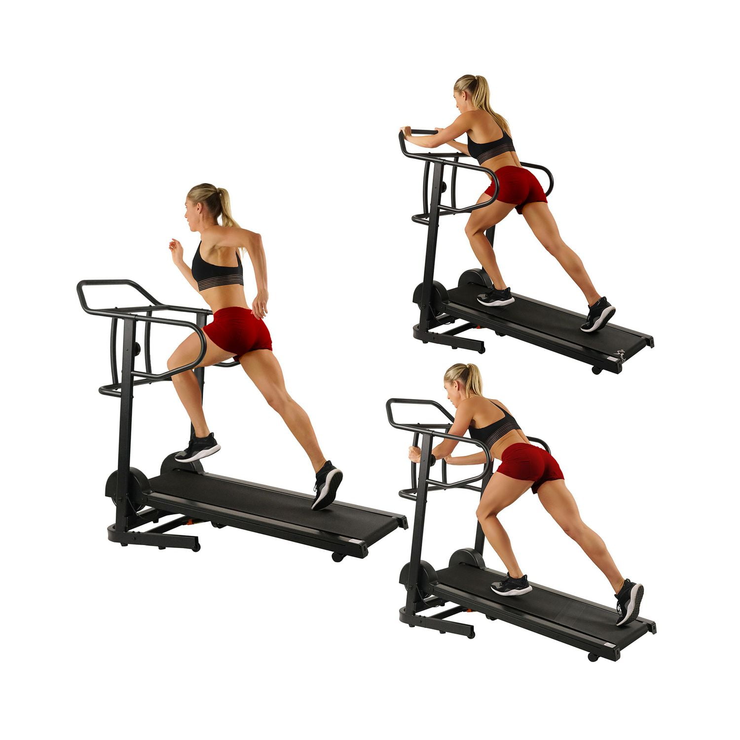 Sunny Health Fitness Force Fitmill Manual Treadmill with High Weight Capacity 16 Levels of Resistance and Dual Flywheel SF T7723 Walmart