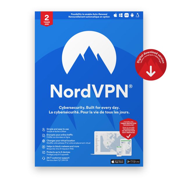NordVPN Standard - 2-Year VPN & Cybersecurity Software Subscription For ...